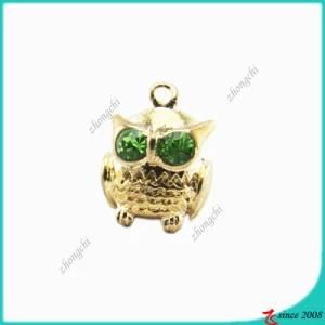 Zinc Alloy Metal Fashion Owl 3D Charm