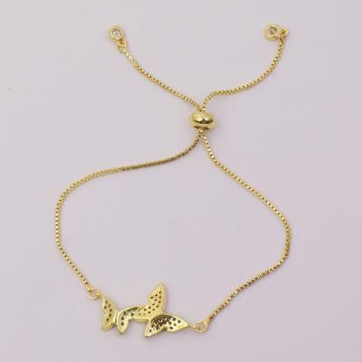 Fashion 18K Gold Plated Chain Charm Bracelet for Women