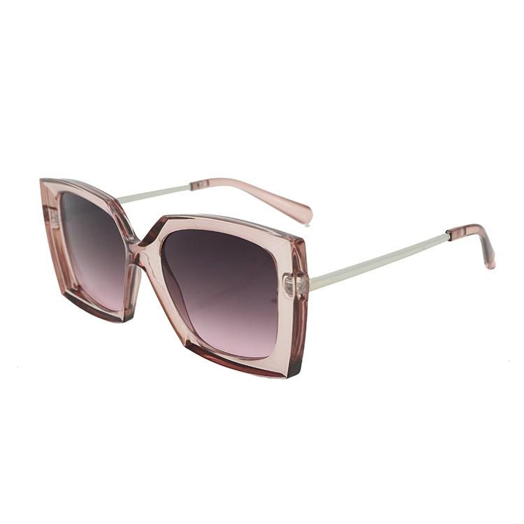 2019 Rectangle Square Fashion Sunglasses with Metal Temples