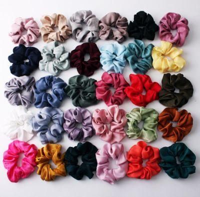 Amazon Hot Selling Satin Hair Scrunchies Hair Band for Girls