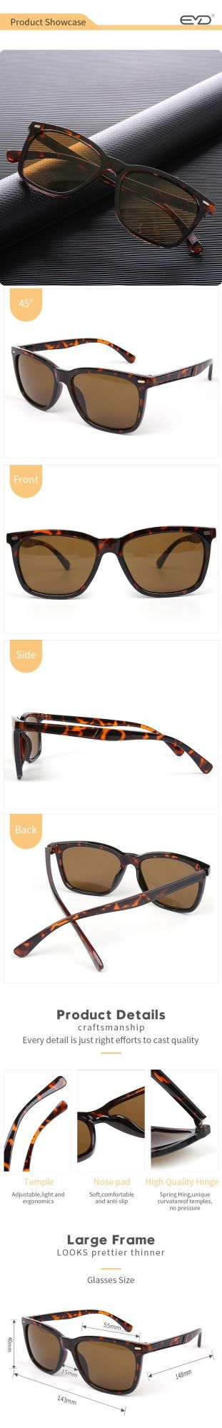 Ustom Women Personalized Square Brown Lens Sun Glasses Internet Celebrity Street Style Eyewear Sunglasses