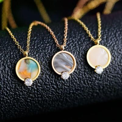 Cross-Border Custom-Made Multi-Color Vinegar Board Diamond Necklace