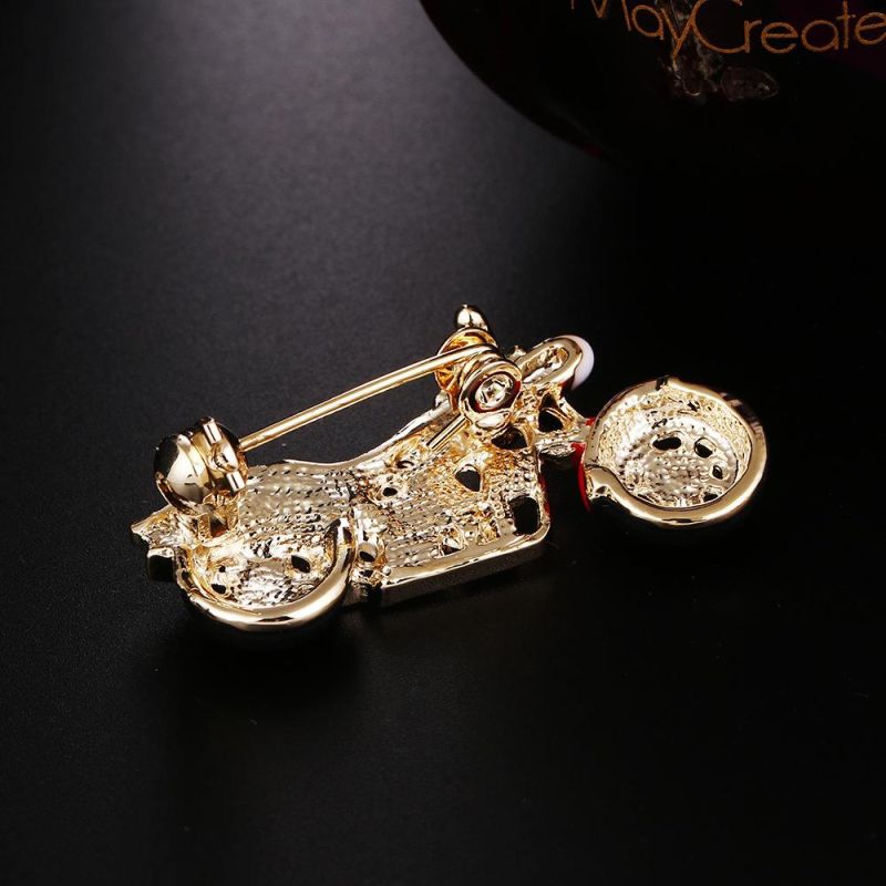 2021 Fashion Oil Drop Diamond-Encrusted Motorcycle Brooch