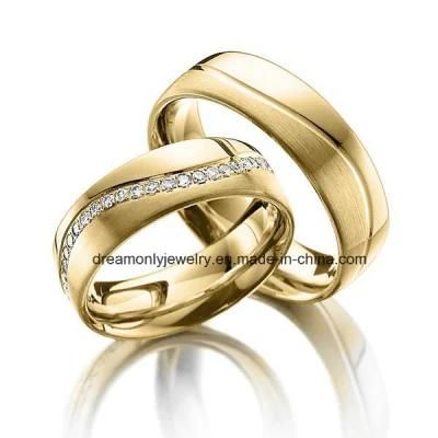 Half Matt Half Polish Wedding Band Ring Gold Ring