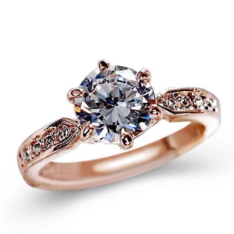 High Quality Zircon Engagement Rings Women Fashion Jewelry Wedding Ring