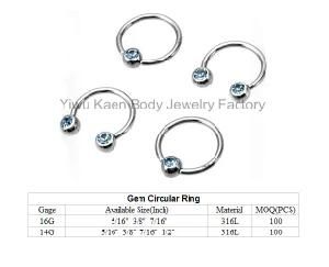 Gem Circular Ring