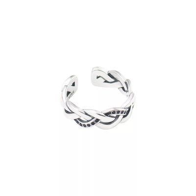 Retro Thai Silver Adjustable Ring Opening Personality Index Finger Ring