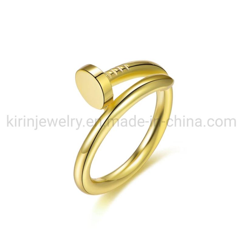 Anillos Custom Jewelry Never Fade Ring 10K 14K 18K Solid Yellow Gold Men′s and Women′s Wedding Band Rings