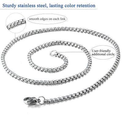 16&quot; 18&quot; 20&quot; 22&quot; 24&quot; 30&quot; Round Belcher Link Chain Rolo Necklace for Men Women and Accessories