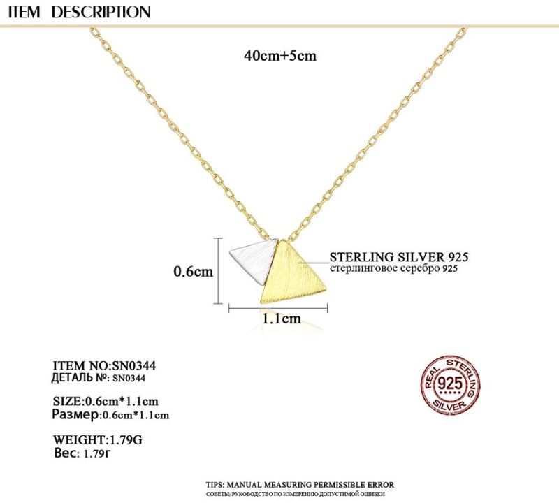 Fashion Silver Jewelry Necklace Chaining Gold 40+5cm
