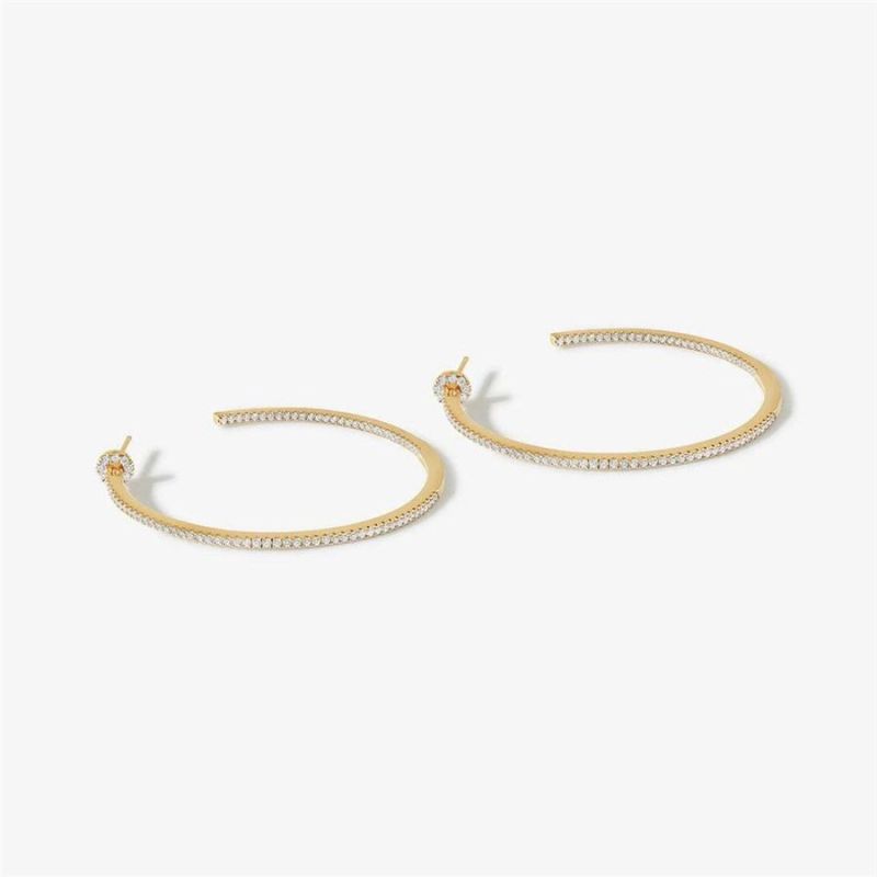 Big Hoop Earring with Cubic Zircon Fashion Jewelry