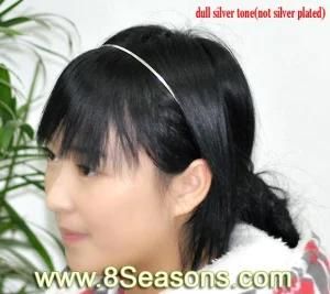Silver Tone Metal Headbands Hair Band 14x12cm, 3mm Wide (B11331)