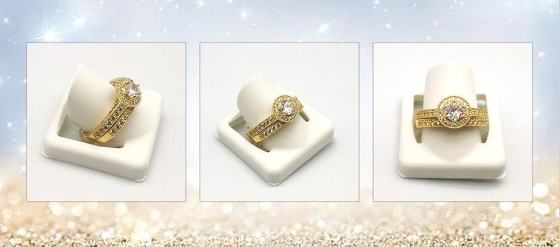 Luxury Shape Pure Gold Ring Design Ladies Dainty Ring