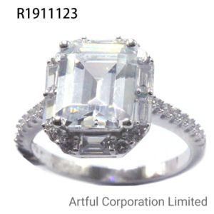 Fashion Jewelry Unique Designed&#160; Ring in Rhodium Plate
