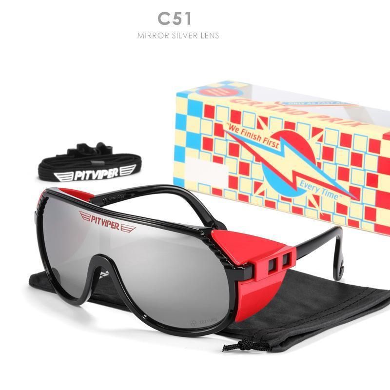 Outdoor Anti-UV400 Tr90 Silver Mirror Sports Windproof PV03 Pits Viperes 2021 Sunglasses