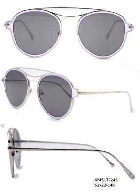 Metal Sunglasses Hot Selling Lady&prime;s Sunglasses Lens Inside Lens (KMS17024S)