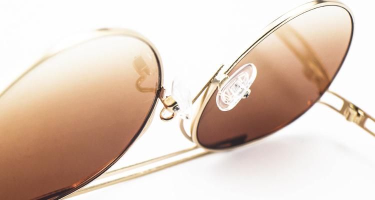 Minimalist Design Round Metal Frame Women Ready Sunglasses