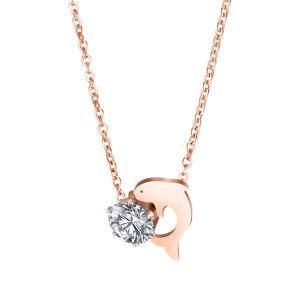 Gold Plated Stainless Steel Mini Dolphin Necklace