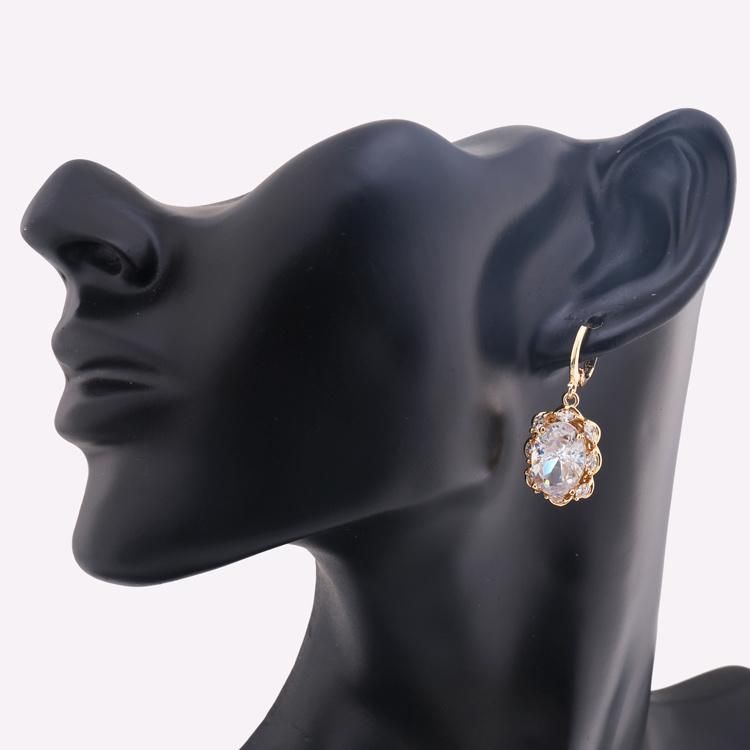 Online Store Wholesale Gold Plated Crystal Drop Earrings for Women
