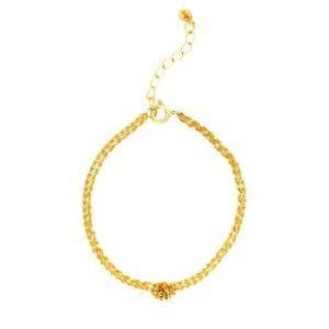 2021 Cool Girl Style 18K Vermeil Gold Jewelry Knot Bracelet Lady