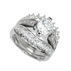 Pretty Women Solid 925 Sterling Silver Clear CZ Ring