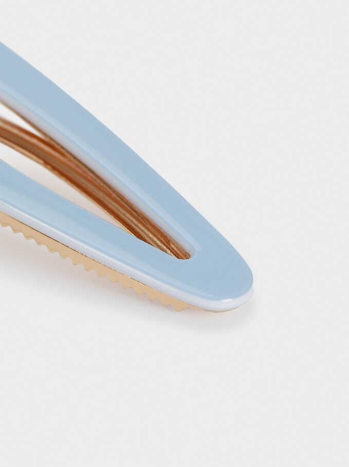 New Arrival Hair Accessories Light Blue Plain acrylic Hair Clip