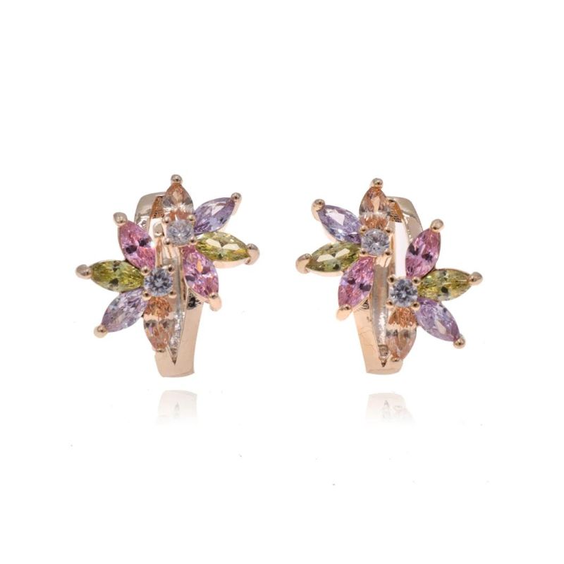 Fashion Gold-Plated Jewelry Women Zircon Earrings