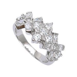 White Gold Plated 925 Sterling Silver Cubic Zirconia Ring