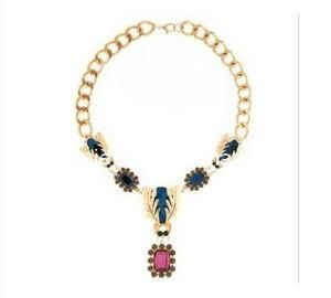 Fashion Premium Darling Bug Natural Crystal Necklaces/ Water Drop Beads Gold Plated Necklace Chain (PN-154)