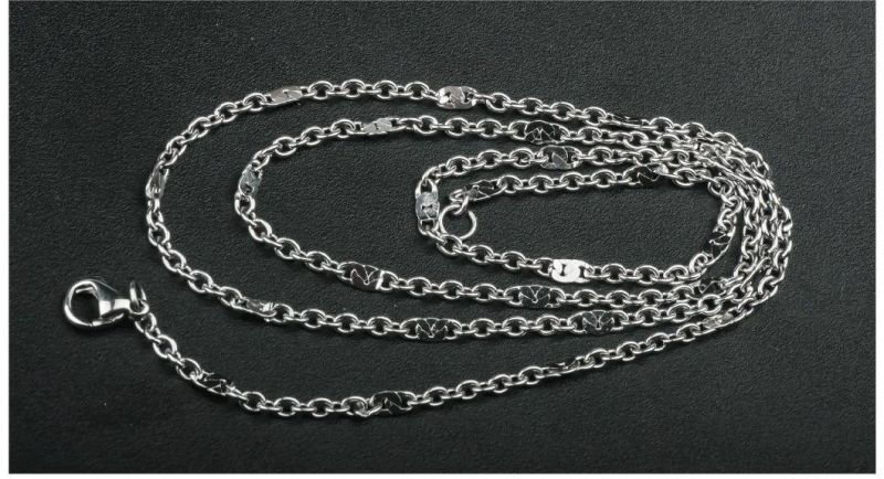 Fashion Jewelry Gold Plated Cable Embossed Chain Necklace Bracelet Stainless Steel