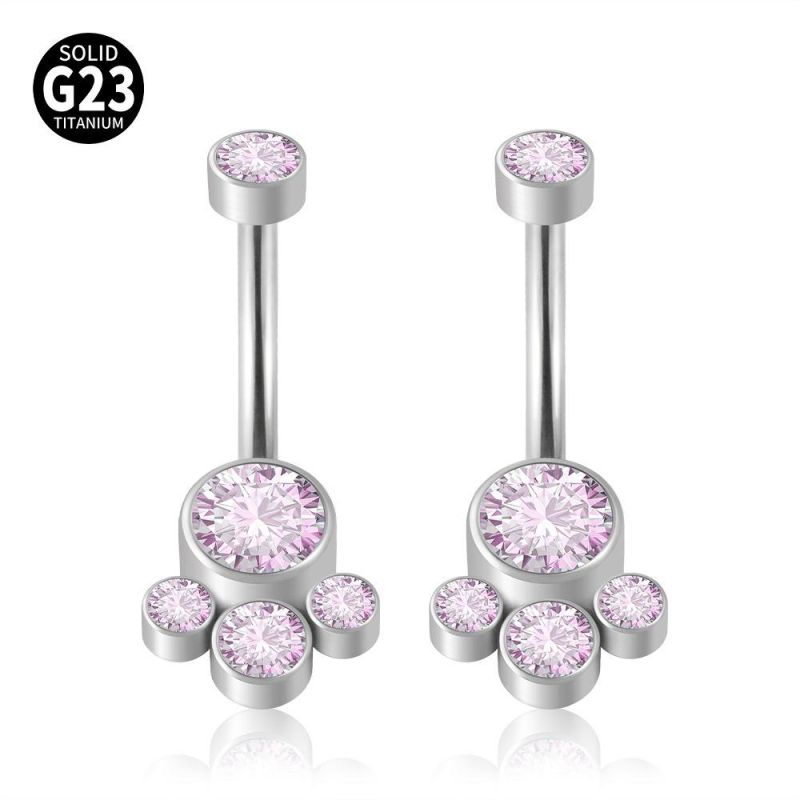 Titanium Colorful Belly Button Rings 14G Belly Ring Navel Piercings Jewelry