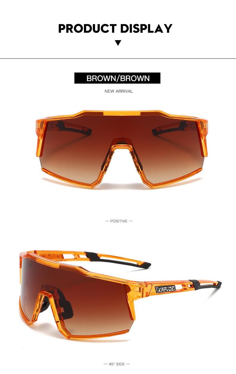 2021 Hot Selling Big Frame Sunglasses Cycling Outdoor Eyewear Windproof UV400 Sports Sun Glasses