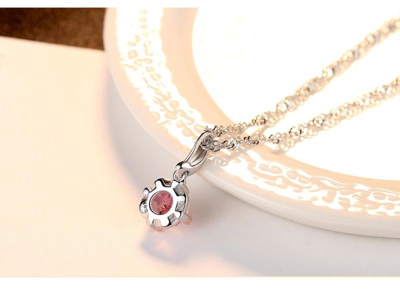 Korean Version Simple Purple Crystal Necklace Temperament Jewelry