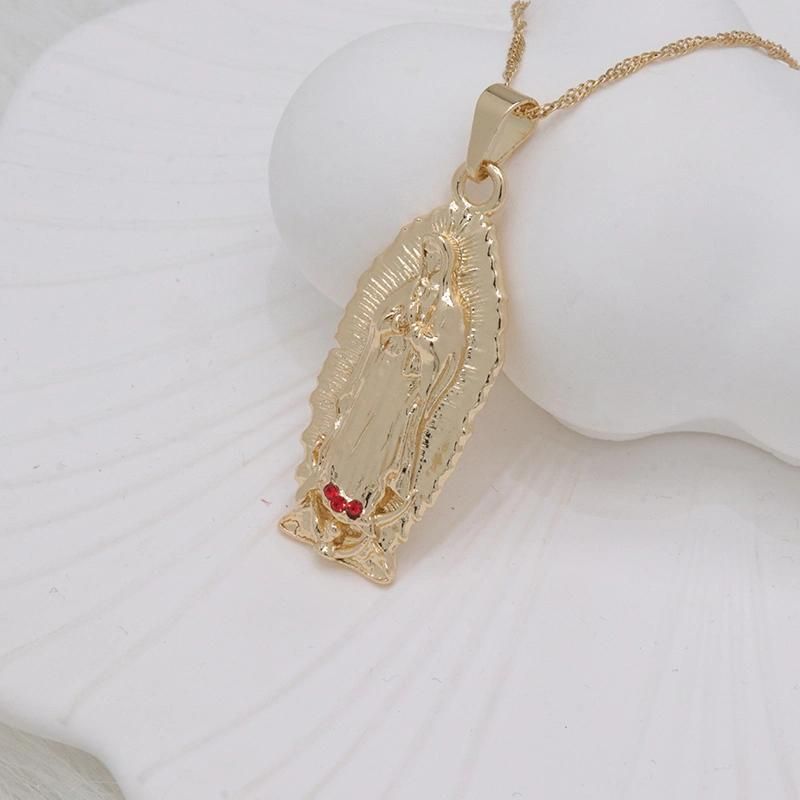 Wholesale 18K Gold Virgin Mary Religious Delicate Jewelry Necklace