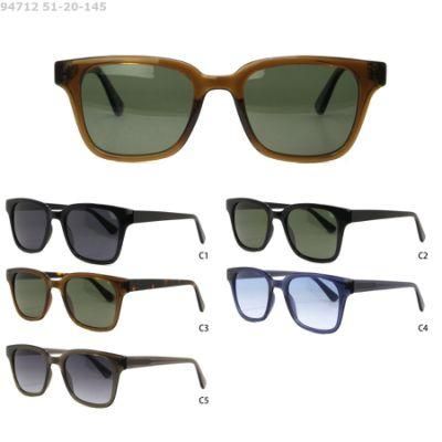 Hot Sell Classic Retro Injection Acetate Popular Sunglasses in Stock for Unisex