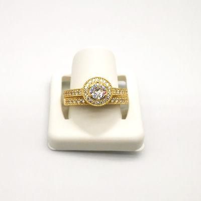 Luxury Shape Pure Gold Ring Design Ladies Dainty Ring