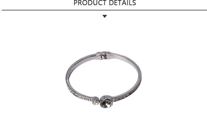 2020 Year Charm Silver Bracelet with Rhinestone