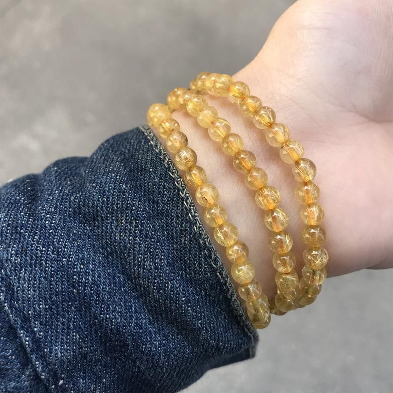 Natural Hair Crystal Bracelet Titanium Crystal Bracelet for Women