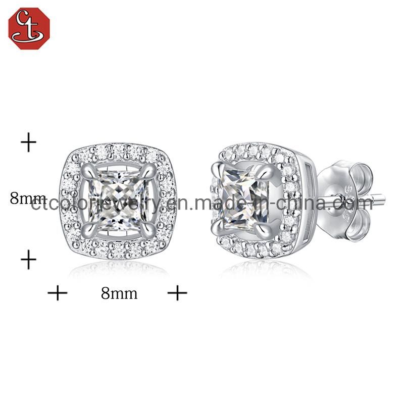 2022 new fashion jewelry moissanite elegant style ear stud classic earrings for women