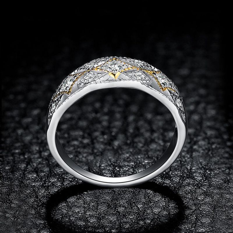 Fashion Jewelry 925 Sterling Silver Vintage Filigree Cubic Zirconia Statement Ring Wholesale