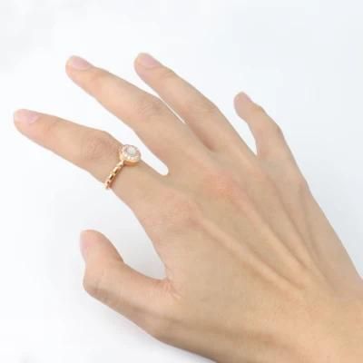 Fashion Ol Fresh Diamond Core White Shell Female Ring Ring