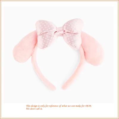 Lovely Pink Bowknot Headband Customized Hair Band