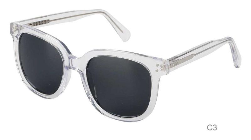 Italian Acetate Retro Vintage Women Square Big Framed Rectangle Sunglasses