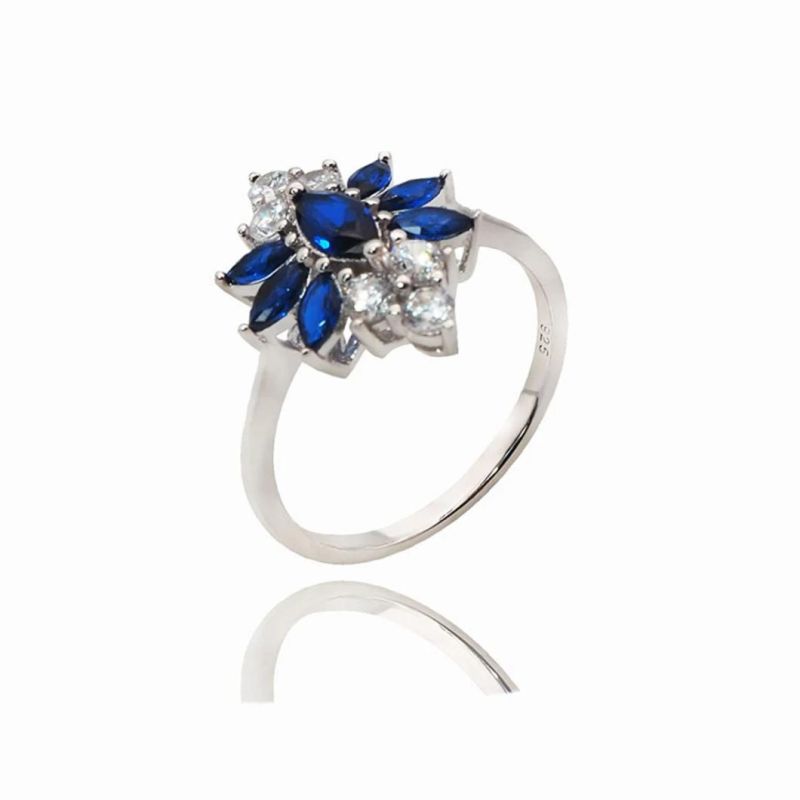 Created Sapphire Earring 925 Sterling Silver Fashion Jewellery/Accessories/Gift for Women