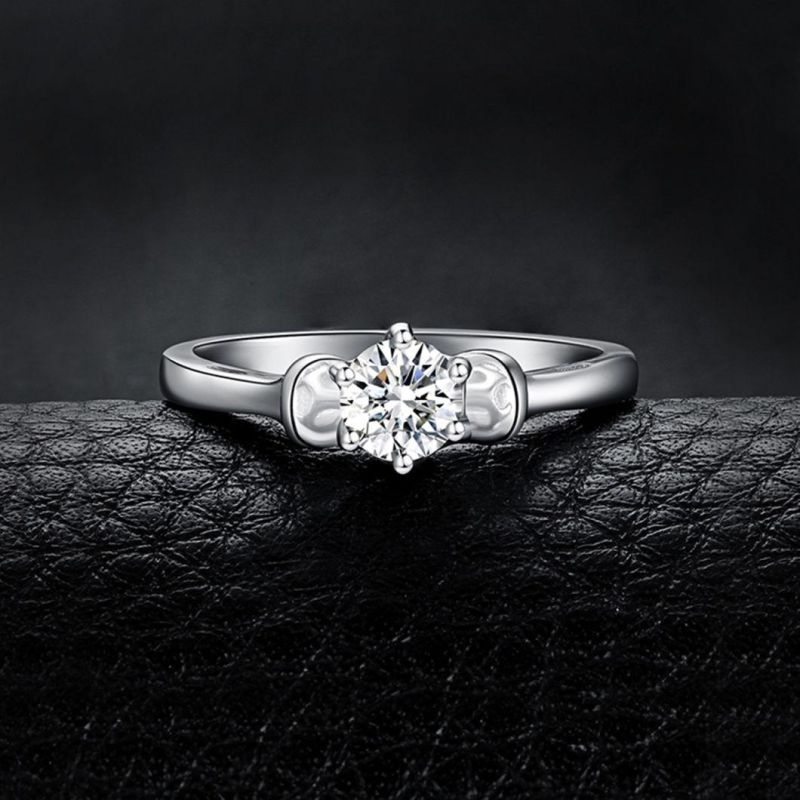 925 Sterling Silver Cubic Zirconia Wedding Engagement Ring Fashion Jewelry for Women Wholesale