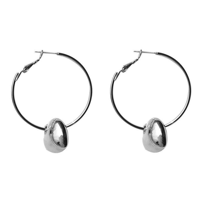 Best Seller Puff Heart Pendant Hoop Earrings for Women Girls Lady