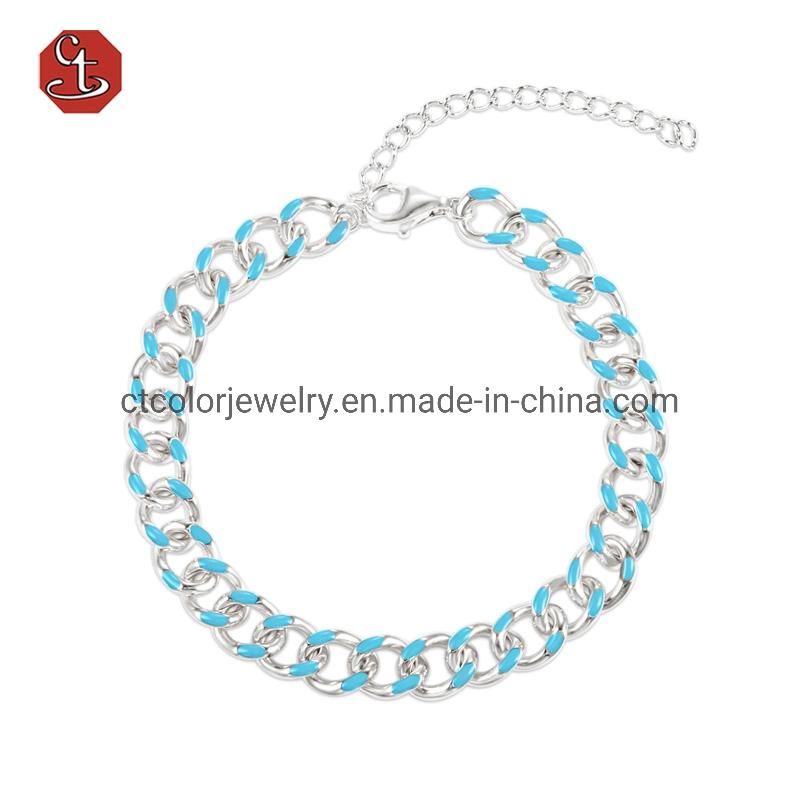 Hip Hop Women Men Twist Rope Miami Iced out 18K Gold Plated plain Cuban Link Chain Brass fashion jewelry Necklace