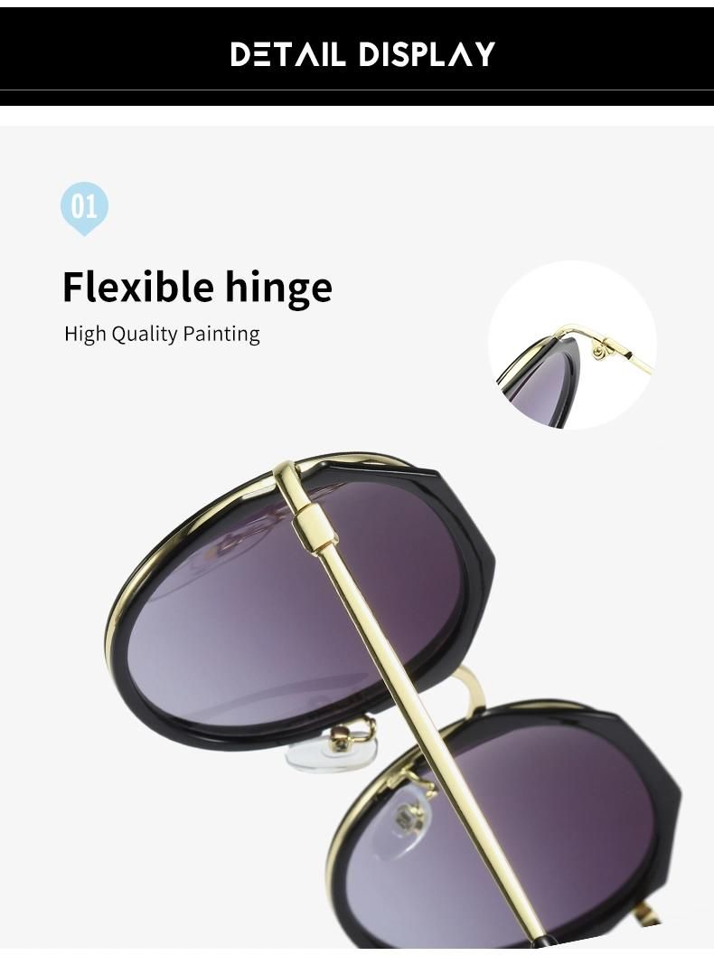 Hot Trendy Products Customized Retro Metal Round Womens Sunglasses Trendy