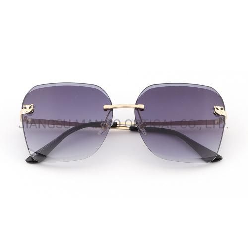 Gold Fox Temple End Decoration Big Shades Sunglasses
