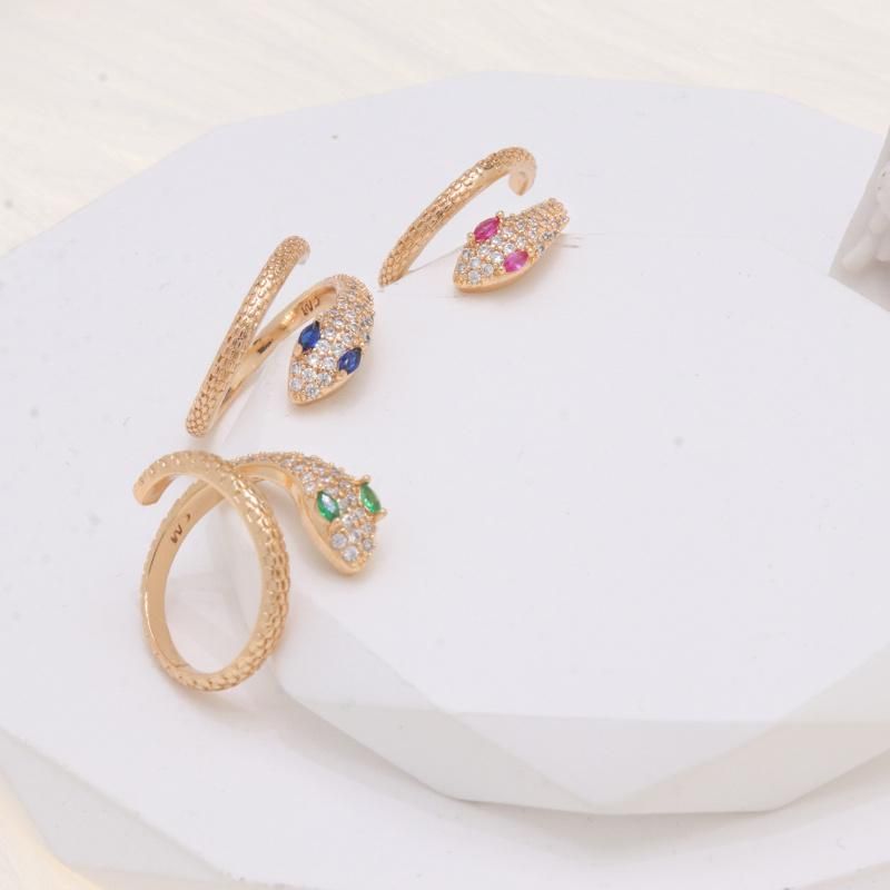 Wholesale Personalized Zircon Fashion Snake Ring